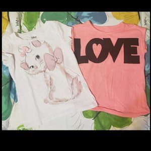 2 Okie Dokie Tops & 2 sweatpants&1 Butterfly Dress